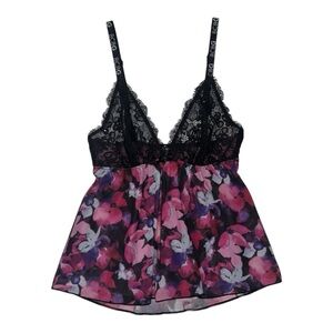 BCBGeneration Black and Pink Floral Chemise